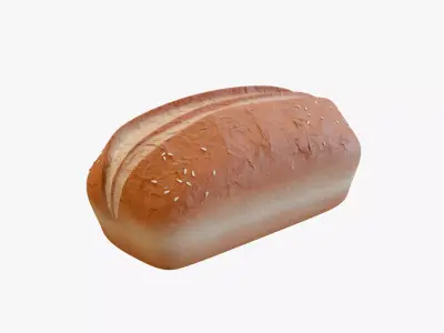 Soy products  Soy-based bread Low-poly 3D model