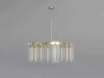 RH CALAMETTE GLASS ROUND CHANDELIER 36 3D model