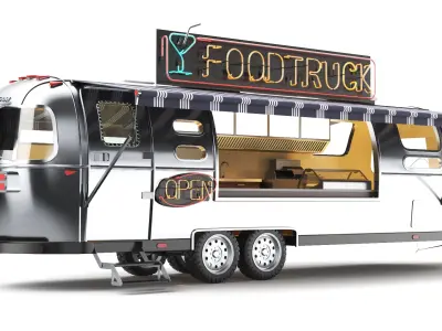  Three Detailed Food Trucks 