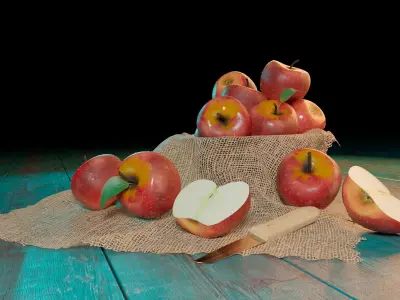 Apples in the bowl 3D model