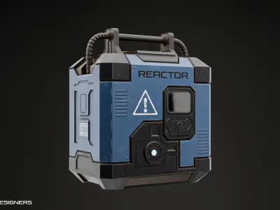 Sci-Fi Reactor - Sci-Fi Generator Low-poly 3D model