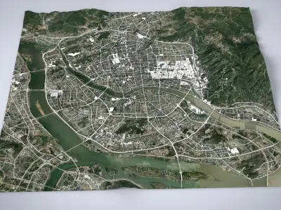 Cityscape Fuzhou China 3D model