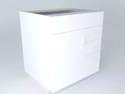 S1D3D1FD cabinet with two drawers Free 3D model