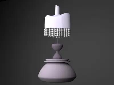 Beads Lamp Low-poly 3D model