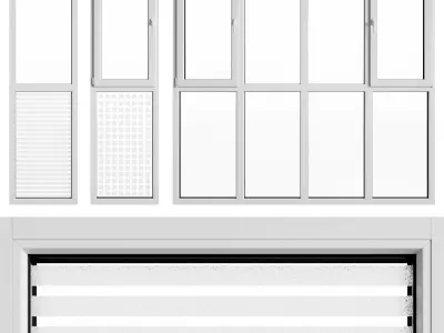 Plastic windows 3D model