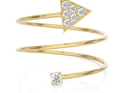 Light Minimalist Diamond Ring 3D print model