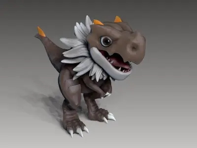 Tyrunt  Baby Blast Dragon Low-poly 3D model