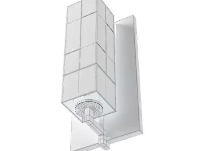 Stained Glass Exterior Lamp 3D Model 3D model