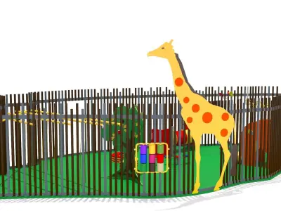 Garden Playground Low-poly 3D model