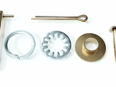 Collection of 21 rivets pins studs and washers 3D model