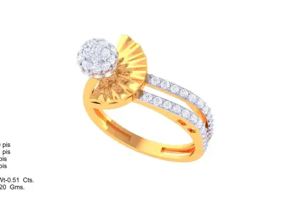  Women Ring MTL 3dm STL OBJ FBX Details 3D print model 6