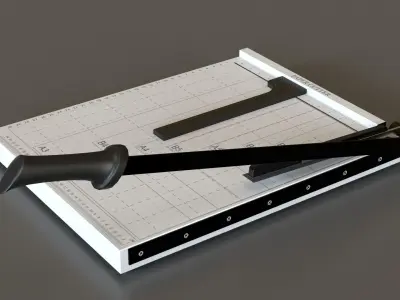 Paper Cutter Trimmer Low-poly 3D model