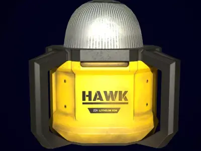 Tools - Work Light Low-poly 3D model