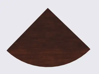 MAHOGANY QUARTER ROUND CORNER CABINET 3D model