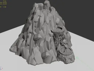 Mountain - Magma - Volcano 06 3D model