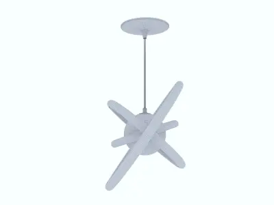 Chandelier pendant light with star 3D model