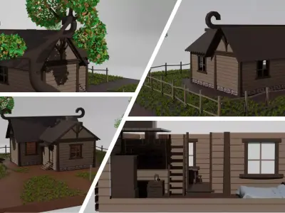 North House  3D model Low-poly 3D model