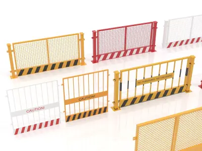 Construction site barrier 3D model