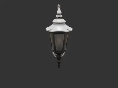 Decorative Wall Lamp with Iron Frame Low-poly 3D model