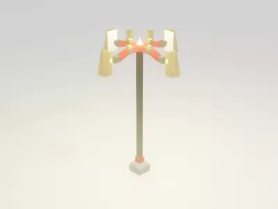 Low Poly Street Lamp Free low-poly 3D model