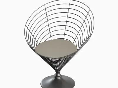 Wire Cone Chair 02 3D model