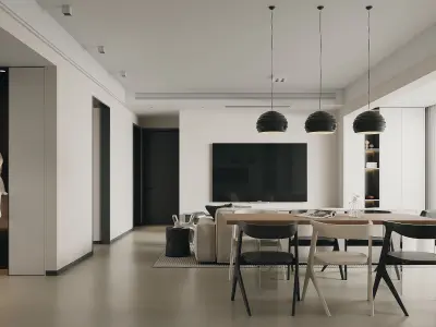 apartment interior scenes    3D model 6