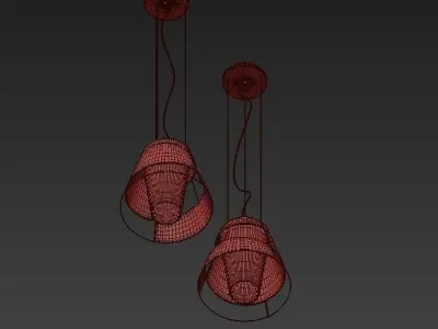 Pallucco pendant lamp with shades 3D model