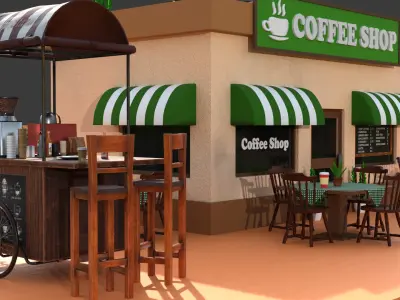 Coffee Shop 3D model