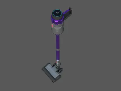 Cordless vacuum cleaner Low-poly 3D model