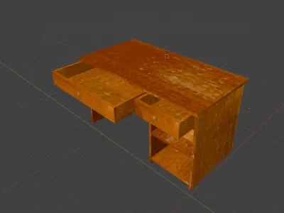 Soviet Table PS1 Style Low-poly 3D model