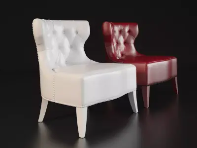 Sam tufted leather chair 3D model