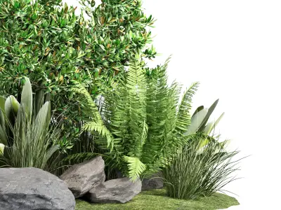 Stone and Bush Pack 27 3D model