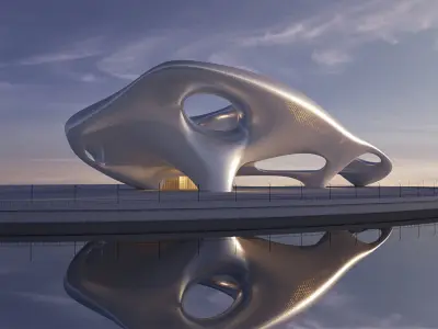Futuristic building 36 3D model