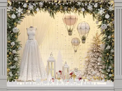 New Year showcase of the wedding salon 3D model