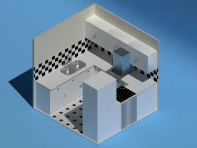 Kitchen design Free 3D model