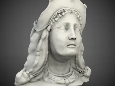greek nymph head 3D model