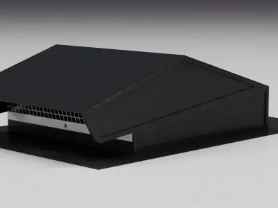 Goose Neck Vent 01 Low-poly 3D model