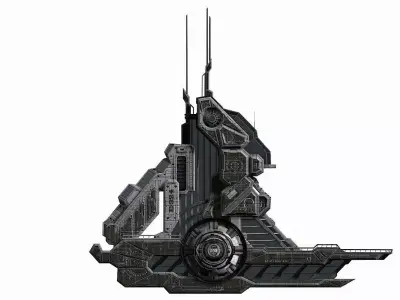 Halo Sci-Fi Building 3D model
