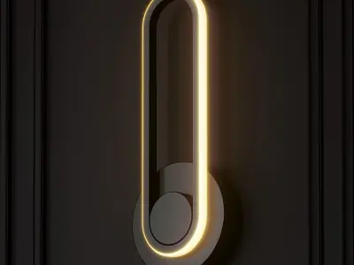 Modern Iron Wall Lamp 3D model