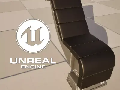 Seat Sci-Fi game-ready Low-poly 3D model