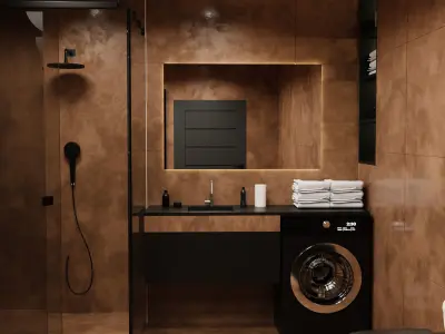 Modern Bathroom Interior 5 by Nikdox 3D model