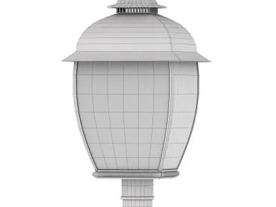 Quoizel Bain Outdoor Post Lantern in Mystic Black 3D model