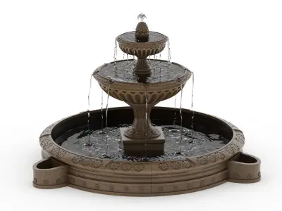 Fountain 05 PBR Realistic Low-poly 3D model