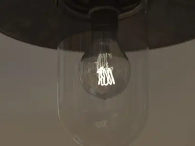 Exterior metal lamp 3D model