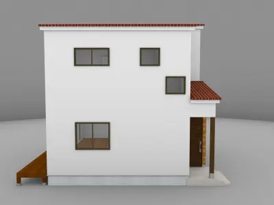 House model for background 12 Low-poly 3D model