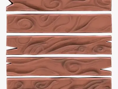 Stylized Wood Planks 3D model