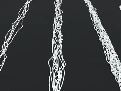 Floor Wires Cables Asset Pack 3D model