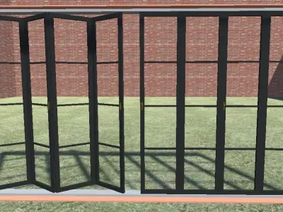 Bifold Patio Door Low-poly 3D model