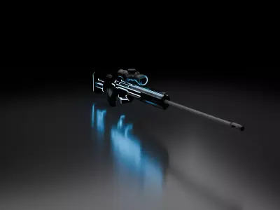 Sci Fi Gun Collection Low-poly 3D model