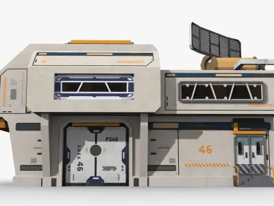 Sci-Fi Industrial x16 Low-poly 3D model